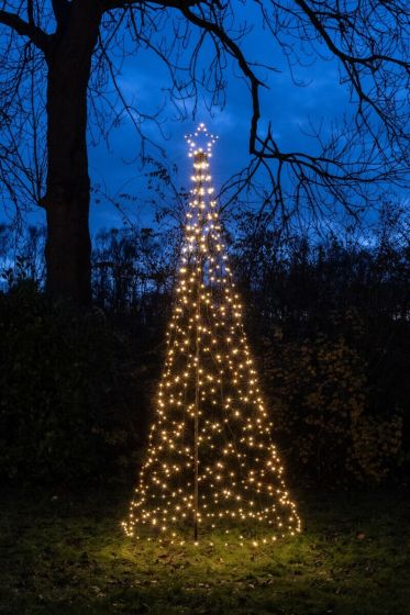 LED Lichterbaum 80 cm mit 198 warmweissen LEDs schwarz, Leuchtbaum/Dekobaum  für Indoor Outdoor mit Metallfuß