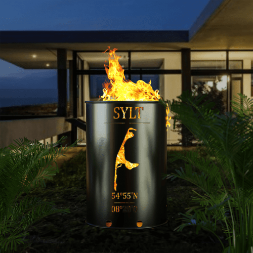 Fuchsbau Feuertonnen | Sylt | Stahl | D 60 x H 90 cm
