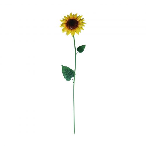 Metall-Sonnenblume auf Stab | 16x10x75 cm