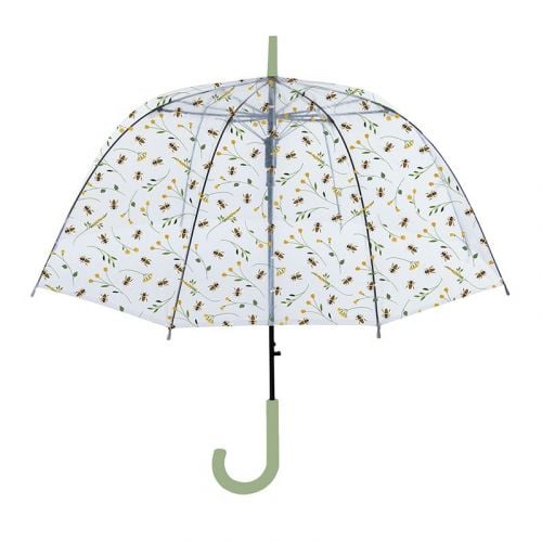 Esschert Design | Regenschirm Transparent | Bienenmuster | Ø83 cm