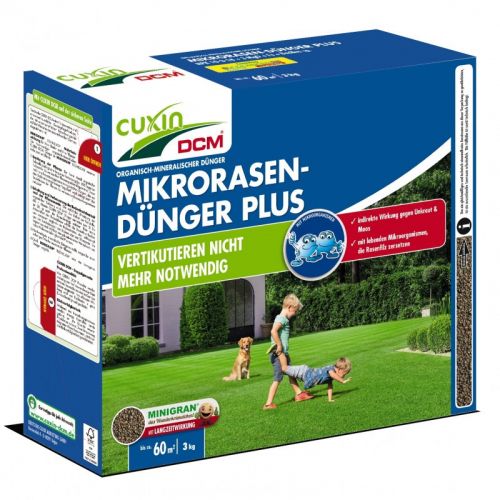 CUXIN DCM | Mikrorasen-Dünger Plus | 3 kg für 60m²