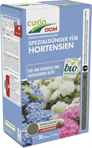 CUXIN DCM | Spezialdünger für Hortensien | 1,5 kg für 30 Pflanzen