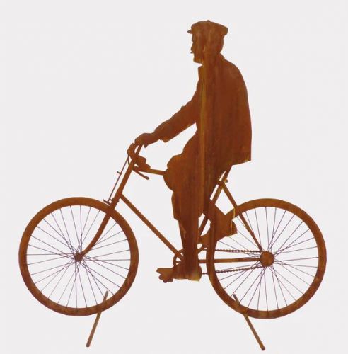 Badeko | Fahrradfahrer -Gustav- | Cortenstahl | 100x100x40 cm