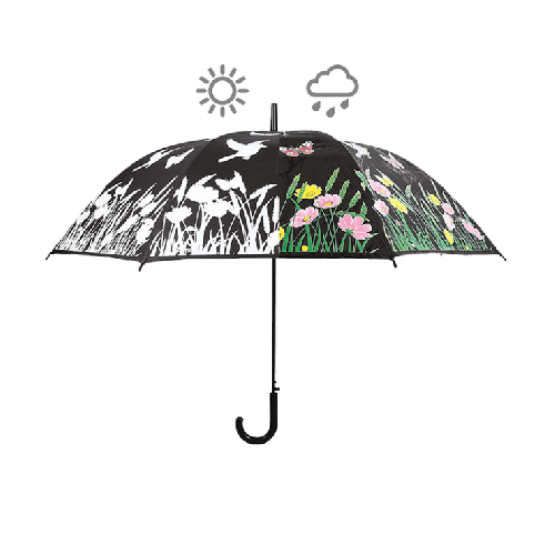 Esschert Design | Regenschirm | Vögel | Farbwechsel | Ø118 cm