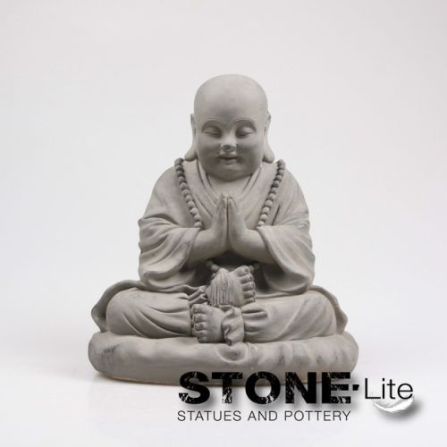 Buddha dicker Bauch | Grau | 38x53 cm