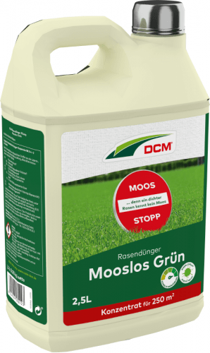CUXIN DCM | Rasendünger Mooslos grün | 2,5 L für 250m²