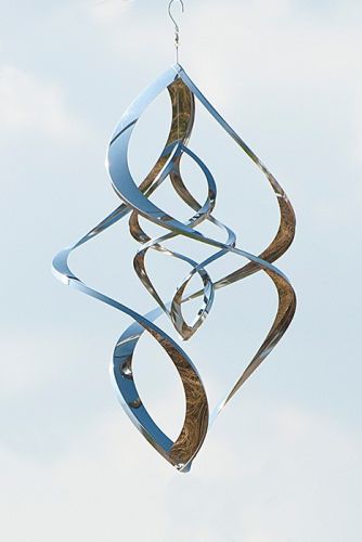 Medium Mirror | Windspiel Girland Doppler | Edelstahl | 43x24 cm