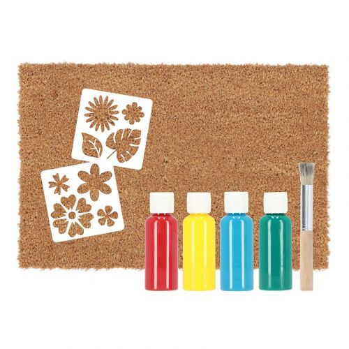 Esschert Design | Fußmatte DIY Set Blumen | Kokos | 60x40 cm
