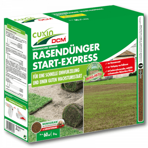 CUXIN DCM | Rasendünger Start-Express | 3 kg für 60m²