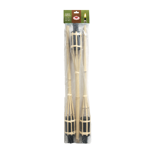 Esschert Design | Bambusfackel | Set aus 3 | Bambus | 6x6x63 cm