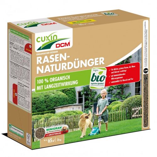 CUXIN DCM | Rasen-Naturdünger | 3 kg für 60m²