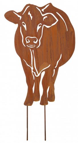 Badeko | Gartenstatue Kuh Eva | Cortenstahl | 60x37 cm