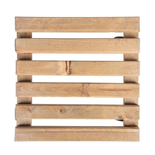Esschert Design | Pflanzenroller Quadratisch | Holz | Braun | 29x8 cm