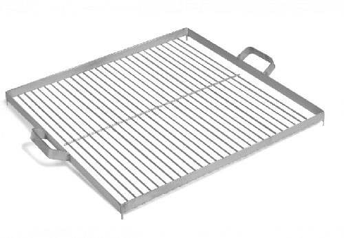 Quadratisches Grillrost aus Edelstahl für Feuerschale 80 cm