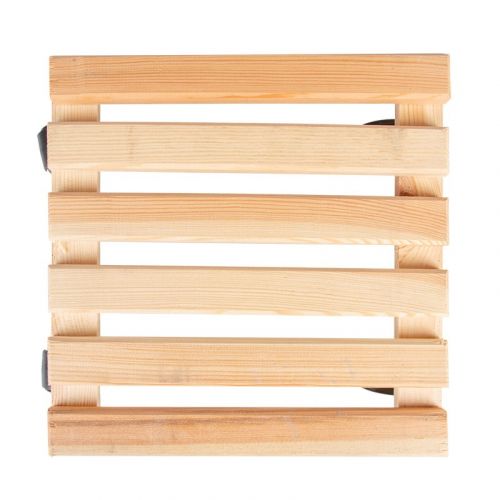 Esschert Design | Pflanzenroller Quadratisch | Holz | Blank | 29x8 cm