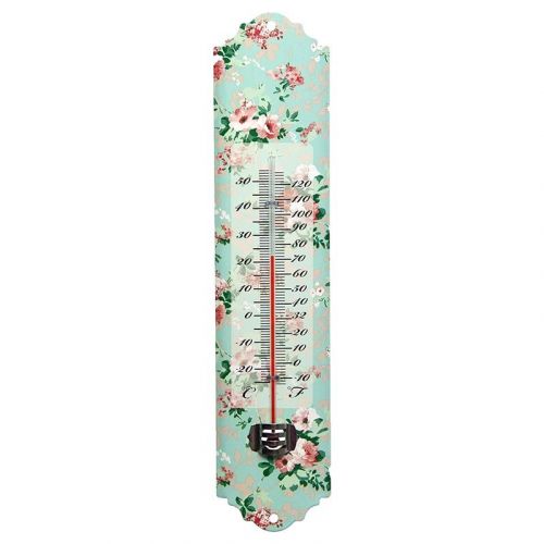 Esschert Design | Thermometer | Stahl | Rosendruck | 30x7 cm