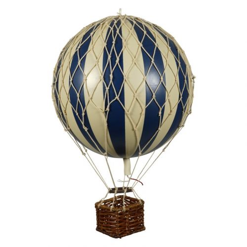 Modell Heißluftballon | Marineblau-elfenbein gestreift | Travels Light - Ø 18 cm