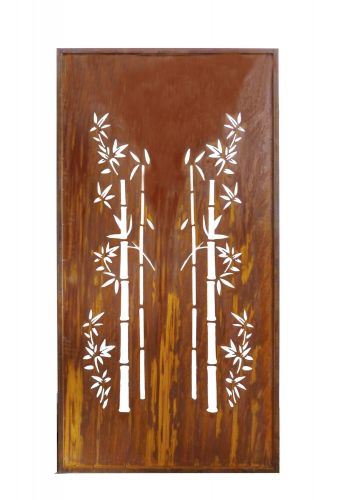 Badeko | Parawand -Bambus- | Cortenstahl | 200x100 cm