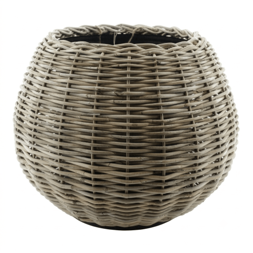 Drypot Tina Rattan Grau Ø 31 | Höhe 45 cm,breiteste Stelle 50 cm