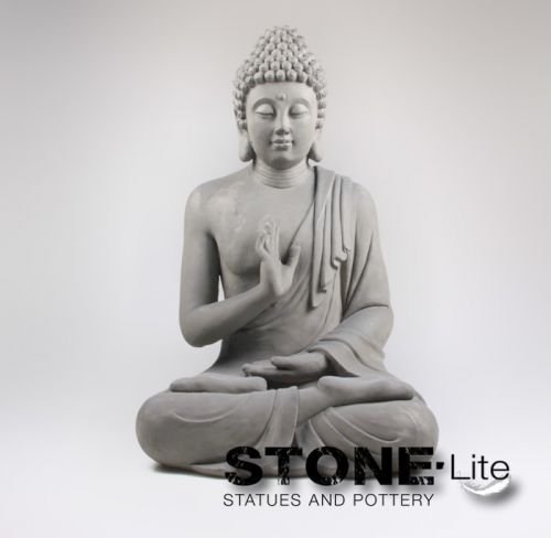 Buddha | Gerechtigkeit | Grau | 49x73 cm