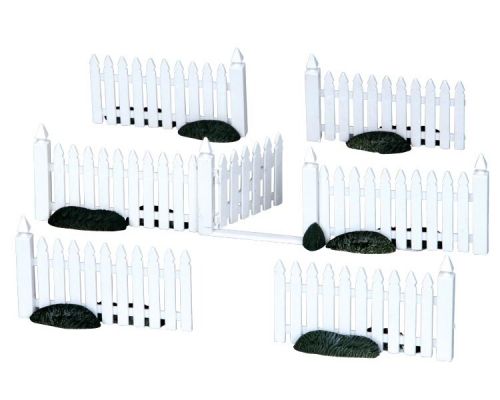 LEMAX Plastic Picket Fence | Set Of 7