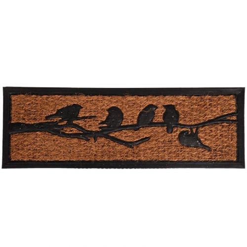 Esschert Design | Fußmatte Vögel | Gummi und Kokos | 75x25 cm