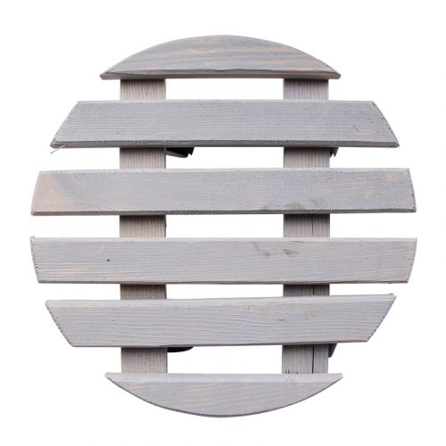 Esschert Design | Pflanzenroller Rund | Holz | S | Ø23 x H 8 cm