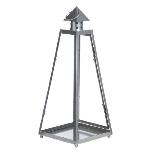 Esschert Design | Laterne Pyramide | Eisen | Silber | 22x54x22 cm