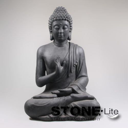 Buddha Gerechtigkeit | Grau | 49x73 cm