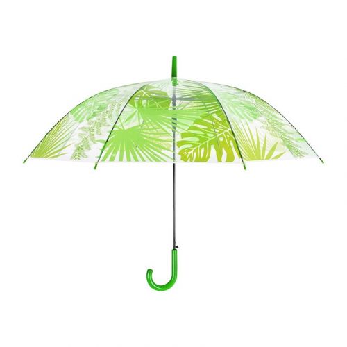 Esschert Design | Regenschirm Transparent | Dschungelblätter | Ø100 cm