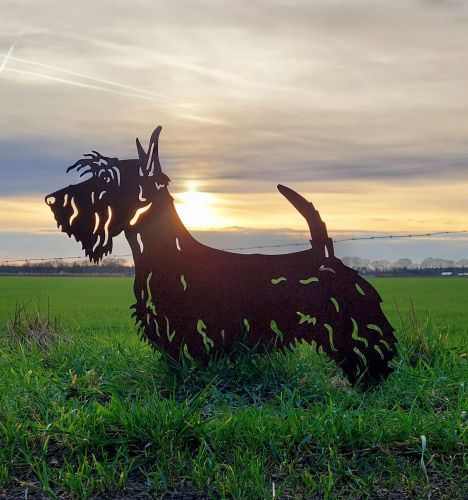 Silhouette Scottish Terrier garten | Cortenstahl | Gartenstatue