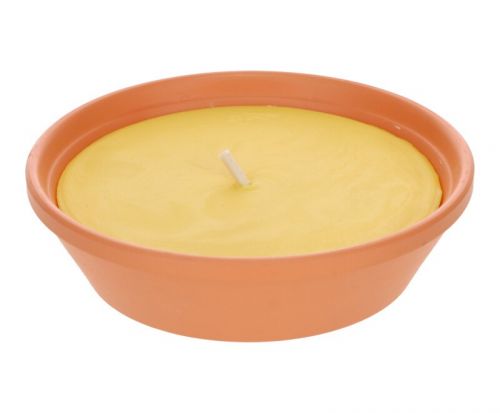 Tonschale mit Citronella-Kerze | Gelb | Ø 20 cm x H 5 cm
