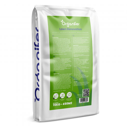 Organifer - Vertikutier-Mix - Grassamen - Dünger - Bodenverbesserungsmittel (15 kg - für 450 m2)