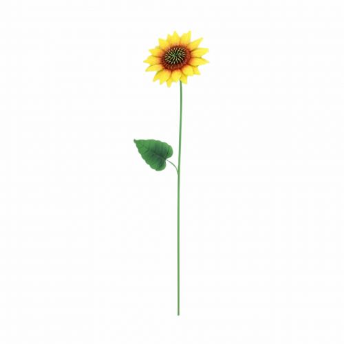 Metall-Sonnenblume auf Stab | 13x8x56,5 cm