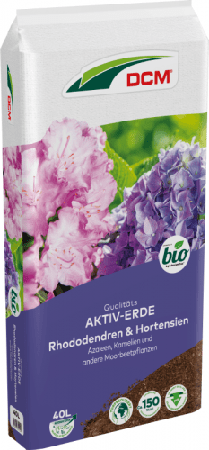 CUXIN DCM | Garten Aktiv-erde für Rhododendren & Hortensien | 40 L