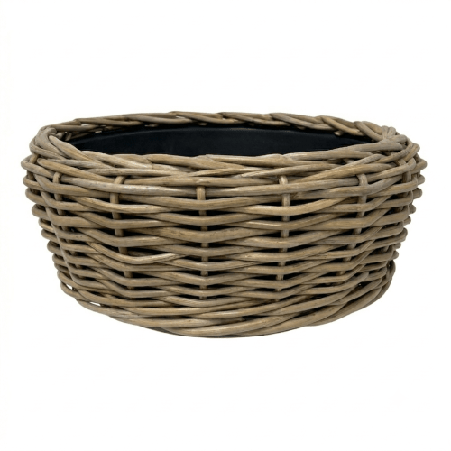 Drypot Schale Rattan Grau Ø 36 | Höhe 18 cm,breiteste Stelle 38 cm