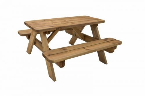 Kinder Picknick-Tisch Mini | Braun | 91x90x47 cm