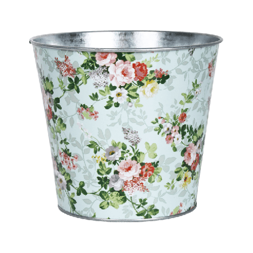 Esschert Design | Blumentopf Rosendruck | Stahl | Ø14 x H 16 cm 