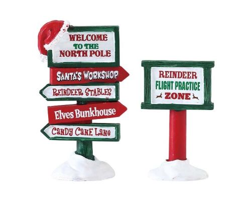 LEMAX North Pole Signs | Set Of 2