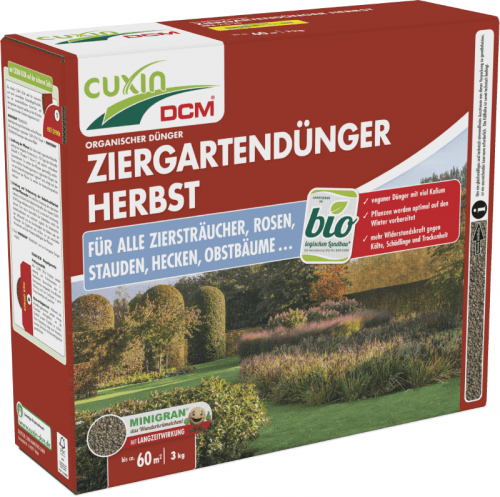 CUXIN DCM | Ziergartendünger Herbst | 3 kg für 60m²