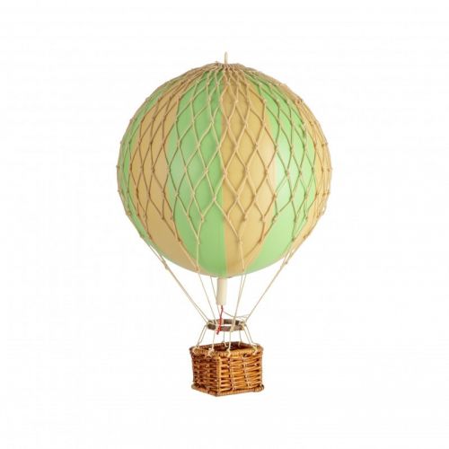 Modell Heißluftballon | Grün-gelb gestreift | Travels Light - Ø 18 cm