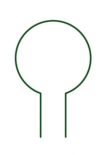 Rankhilfe Trellis Vario Kreisrund | S | dunkelgrün | 18 x 35 cm | Peacock