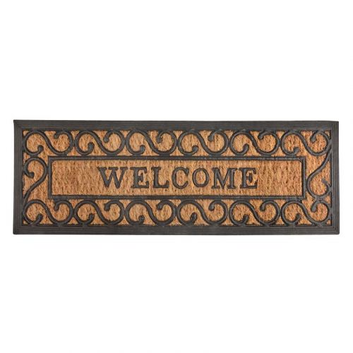 Esschert Design | Fußmatte Welcome | Gummi und Kokos | 75x25 cm