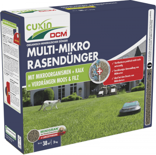 CUXIN DCM | Multi-Mikro Rasendünger | 3 kg für 38m²