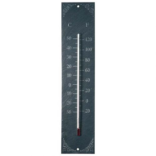 Esschert Design | Schieferthermometer | Klassisch | 45x10 cm