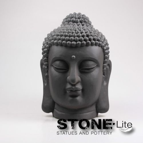 Buddha Kopf | Grau | 30x42 cm