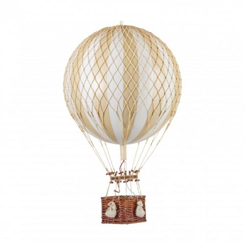 Modell Heißluftballon | Weiß-elfenbein gestreift | Royal Aero - Ø 32 cm