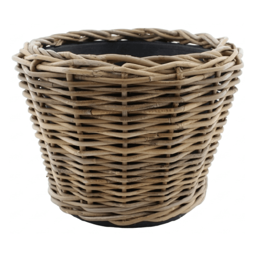 Drypot Rattan Grau &Oslash; 26 | H&ouml;he 23 cm,breiteste Stelle 30 cm