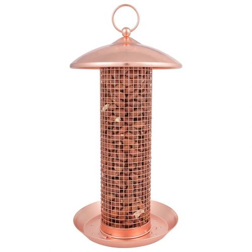 Esschert Design | Vogelfuttersilo Nüsse | Kupfer | Ø16 x H 30 cm