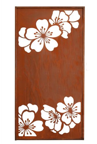 Badeko | Parawand -Kirschblüte- | Cortenstahl | 200x100 cm